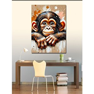 Kanvas Tablo Sevimli Maymun Portresi 70x100 cm
