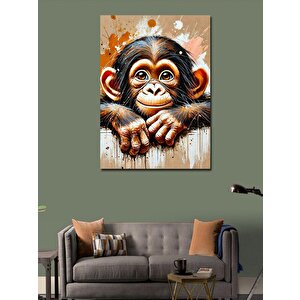 Kanvas Tablo Sevimli Maymun Portresi 70x100 cm
