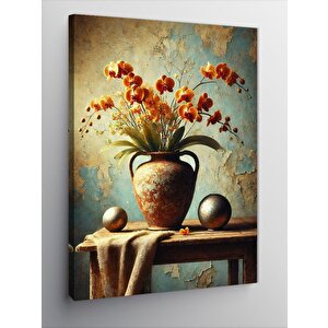 Kanvas Tablo Eski Vazoda Çiçekler 70x100 cm