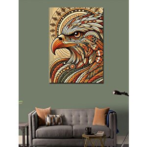 Kanvas Tablo Detaylı Kartal Deseni 100x140 cm
