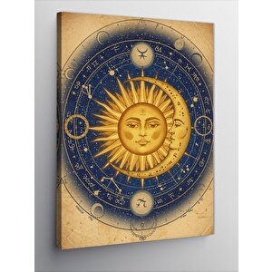 Kanvas Tablo Güneş Ve Ay Döngüsü 70x100 cm