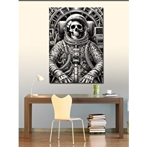 Kanvas Tablo Uzay Kıyafeti Ve Astronot Kafatası 50x70 cm