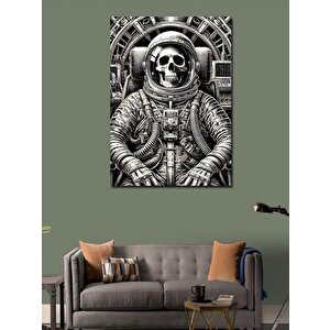 Kanvas Tablo Uzay Kıyafeti Ve Astronot Kafatası 50x70 cm