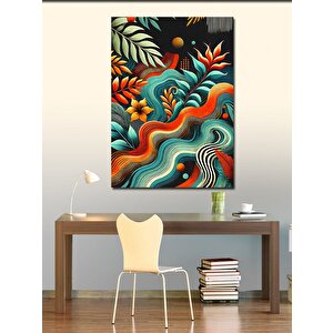 Kanvas Tablo Çiçek Desen Ve Renkler 100x140 cm