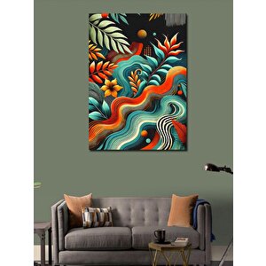 Kanvas Tablo Çiçek Desen Ve Renkler 100x140 cm