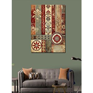 Kanvas Tablo Vintage Desenler Ve Çiçekli Sanat 70x100 cm