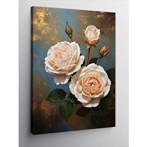 Kanvas Tablo Beyaz Gül Çiçekleri 100x140 cm