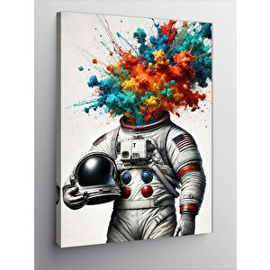 Kanvas Tablo Patlayan Astronot Figürü 100x140 cm