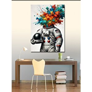 Kanvas Tablo Patlayan Astronot Figürü 100x140 cm