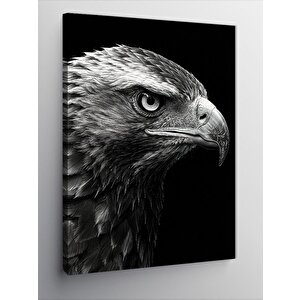 Kanvas Tablo Siyah Kartal Çizimi 100x140 cm