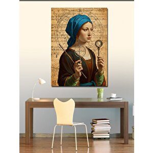Kanvas Tablo Astronomi Ve Bilim Kadını 70x100 cm