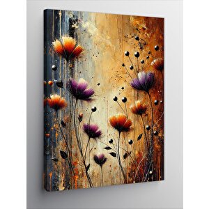 Kanvas Tablo Renkli Gelincik Çiçekleri 70x100 cm