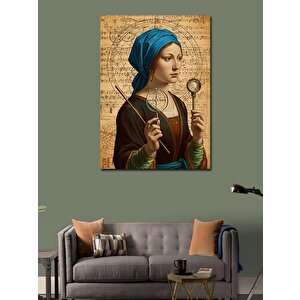 Kanvas Tablo Astronomi Ve Bilim Kadını 50x70 cm
