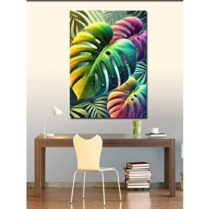 Kanvas Tablo Tropikal Yaprak Deseni 100x140 cm