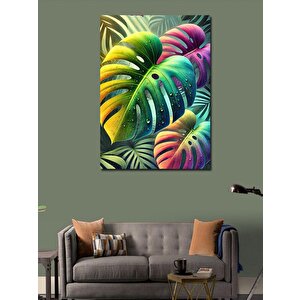 Kanvas Tablo Tropikal Yaprak Deseni 100x140 cm