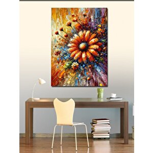 Kanvas Tablo Patlayan Çiçek Renkleri 70x100 cm