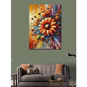 Kanvas Tablo Patlayan Çiçek Renkleri 70x100 cm