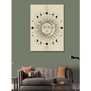 Kanvas Tablo Ay Ve Güneş Sembolü 70x100 cm