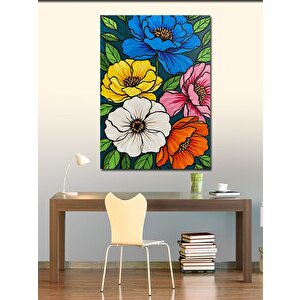 Kanvas Tablo Renkli Çiçekler 50x70 cm