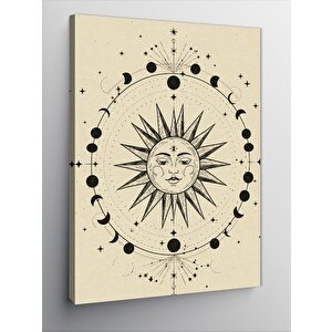 Kanvas Tablo Güneş Ve Ay Sembolü 50x70 cm