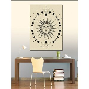 Kanvas Tablo Güneş Ve Ay Sembolü 50x70 cm