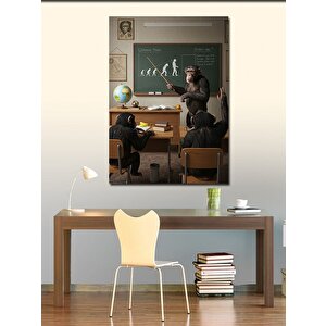 Kanvas Tablo Maymunlar Ve Evrim 50x70 cm