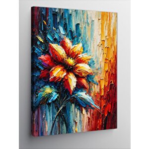 Kanvas Tablo Renkli Çiçek Patlaması 70x100 cm