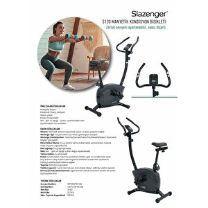 Slazenger S120 Nabız Ölçerli Manyetik Kondisyon Bisikleti