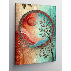 Kanvas Tablo Ayışığı Ve Ağaç Teması 70x100 cm