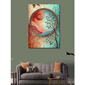 Kanvas Tablo Ayışığı Ve Ağaç Teması 70x100 cm