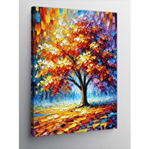 Kanvas Tablo Renkli Ağaç Ve Doğa Sanatı 70x100 cm
