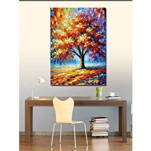 Kanvas Tablo Renkli Ağaç Ve Doğa Sanatı 70x100 cm