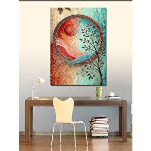 Kanvas Tablo Ayışığı Ve Ağaç Teması 50x70 cm