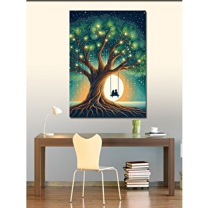 Kanvas Tablo Ağaç Altındaki Salıncak 100x140 cm