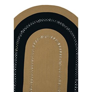 Luke 864 Mutfak Halısı Halı Yolluk Antre Hol Halısı Oval Banyo Halısı Hasır Balkon Halıs 150x230 cm