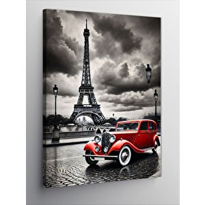 Kanvas Tablo Eyfel Ve Klasik Araç 70x100 cm