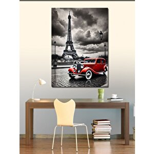 Kanvas Tablo Eyfel Ve Klasik Araç 70x100 cm