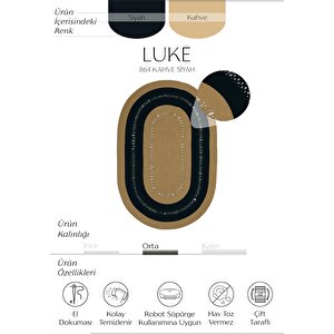 Luke 864 Mutfak Halısı Halı Yolluk Antre Hol Halısı Oval Banyo Halısı Hasır Balkon Halıs 150x250 cm