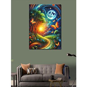 Kanvas Tablo Renkli Yol Ve Büyülü Ağaç 70x100 cm