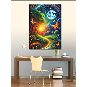 Kanvas Tablo Renkli Yol Ve Büyülü Ağaç 50x70 cm