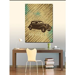 Kanvas Tablo Klasik Araç Ve Çizgiler 70x100 cm