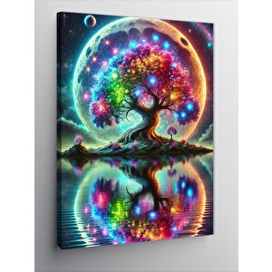Kanvas Tablo Renkli Ağacın Yansıması 50x70 cm