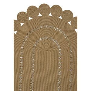 Luke 862 Mutfak Halısı Halı Yolluk Antre Hol Halısı Oval Banyo Halısı Hasır Balkon Halısı 80x200 cm