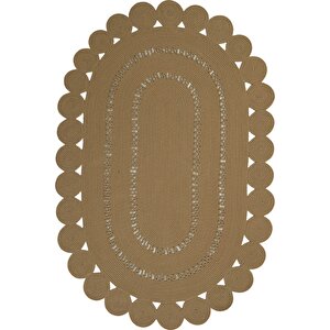 Luke 862 Mutfak Halısı Halı Yolluk Antre Hol Halısı Oval Banyo Halısı Hasır Balkon Halısı 120x180 cm