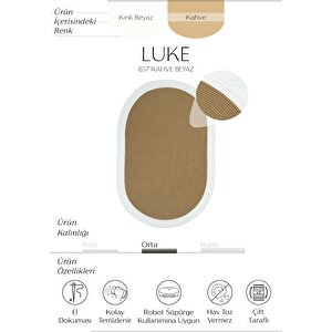 Luke 857 Mutfak Halısı Halı Yolluk Antre Hol Halısı Oval Banyo Halısı Hasır Balkon Halısı 120x180 cm