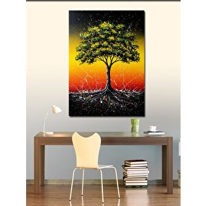 Kanvas Tablo Tek Ağaç Ve Kökleri 70x100 cm