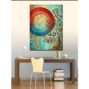 Kanvas Tablo Yuvarlak Ağaç Deseni 70x100 cm