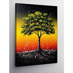 Kanvas Tablo Tek Ağaç Ve Kökleri 50x70 cm