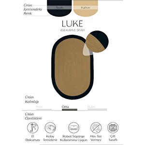 Luke 858 Mutfak Halısı Halı Yolluk Antre Hol Halısı Oval Banyo Halısı Hasır Balkon Halısı 80x200 cm