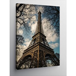 Kanvas Tablo Eiffel Kulesi Ve Ağaçlar 70x100 cm